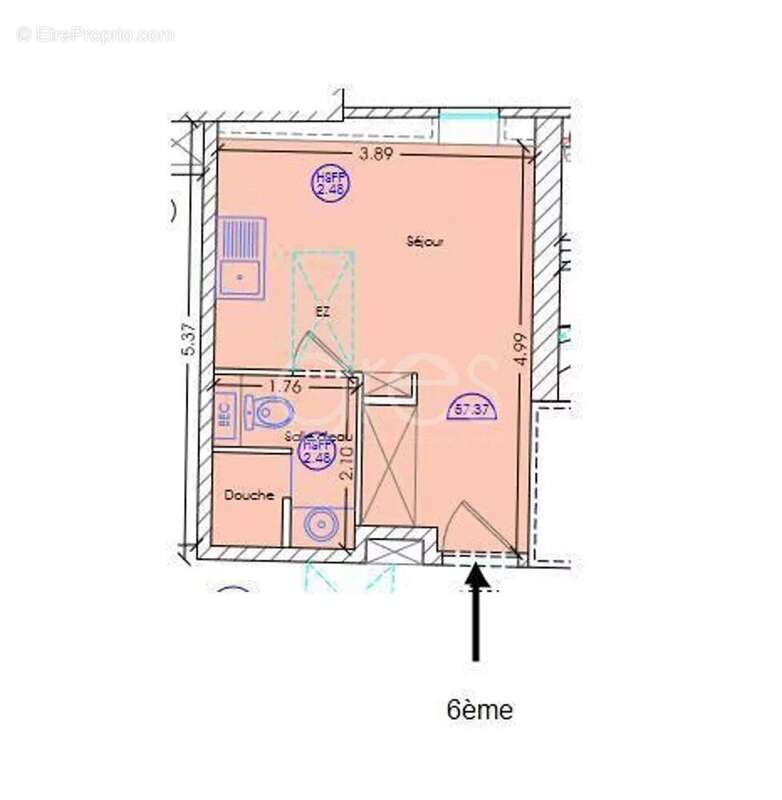 75008 paris triangle d’or / marbeuf. vente studio investissement. - photo 8