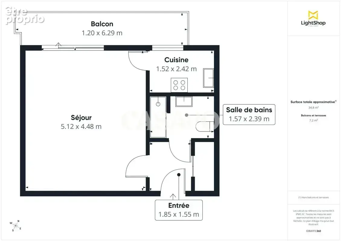Vente Appartement 1 pièce de 35m² - 75020 Paris - photo 2