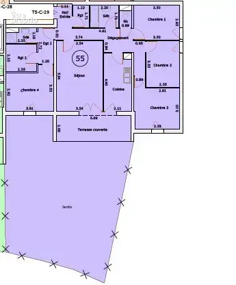 T5 E02660029L - Dans petite copropriété spacieux T5 de 98m² avec jardin de 93m² proche calanques - photo 15