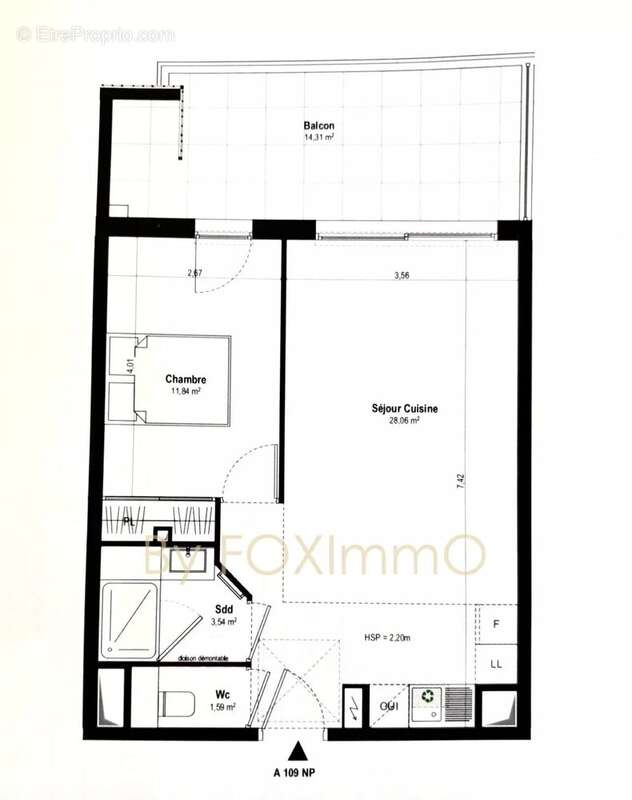 EXCLUSIF ! VILLENEUVE LOUBET - 2 Pièces - Résidence LUXE - Rooftop piscine avec vue mer - parking -calme - Faibles Charges - photo 9