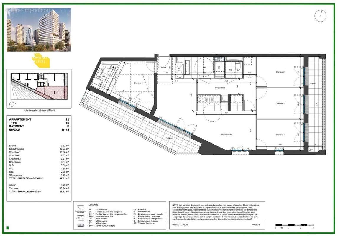 Appartement 92 m² à Saint-Denis  - photo 7