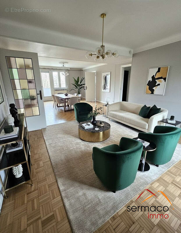 salon séjour traversant photo IA - Appartement à SARREGUEMINES