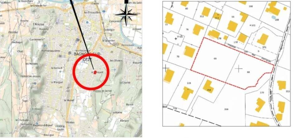 Terrain à BAGNOLS-SUR-CEZE