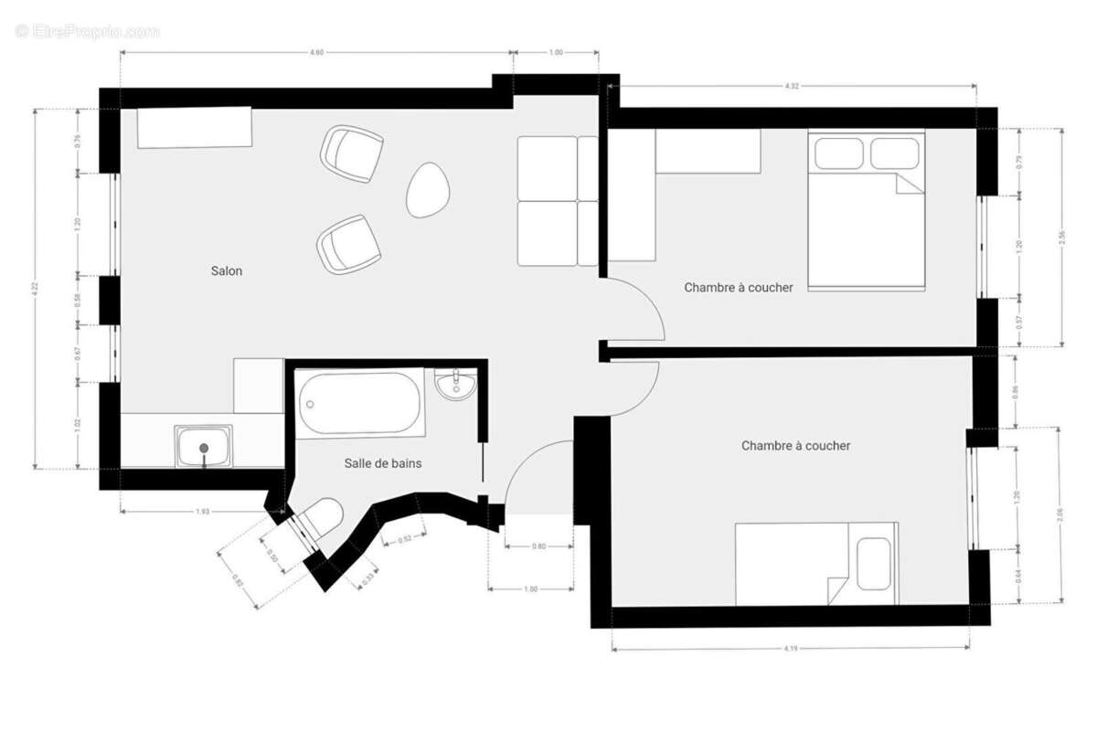 Appartement à PARIS-20E