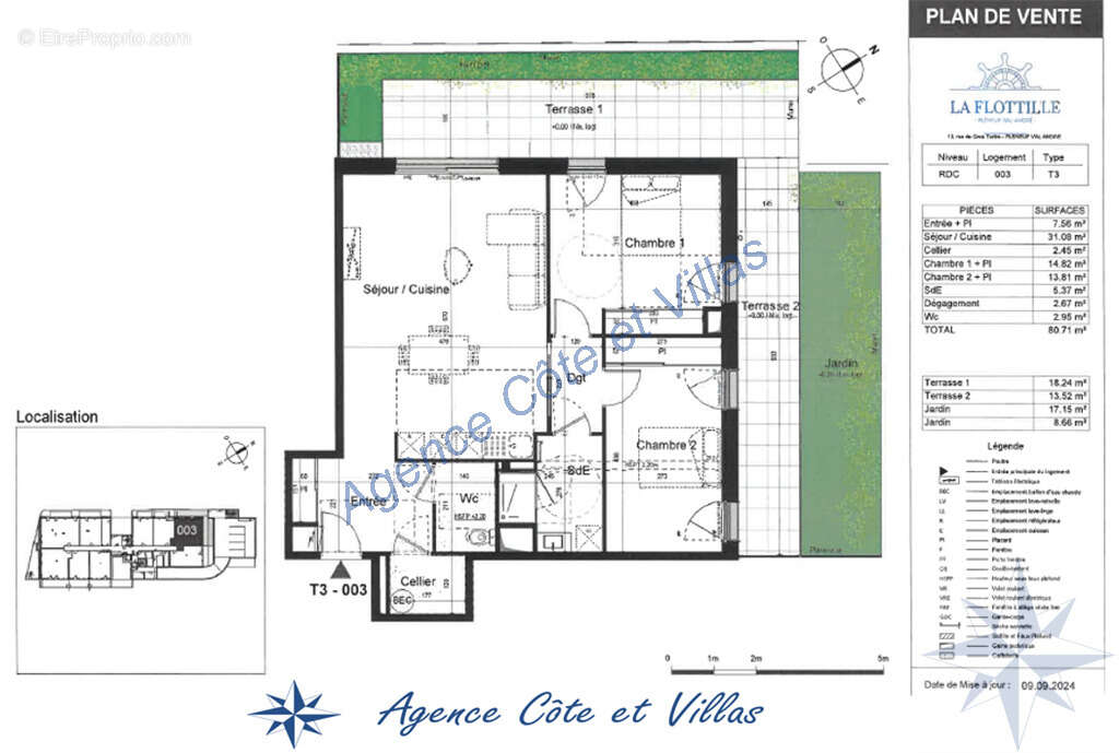 A 100 m du Port de Dahouët. T3 en rez-de-jardin - photo 2