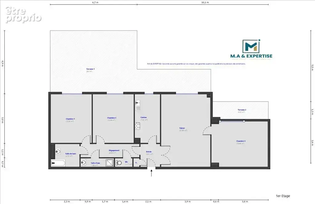 4 pièces 83m² au calme – terrasse 45 m² – garage - photo 13