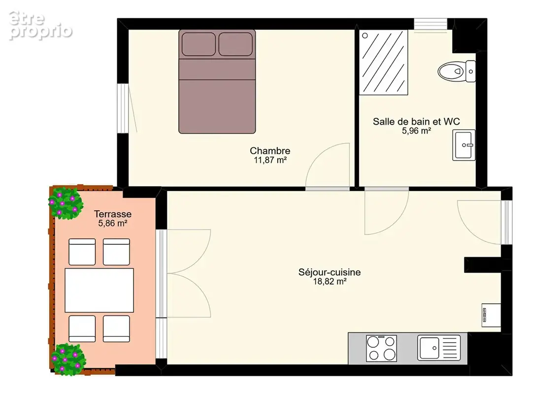 Appartement Vitrolles 2 pièce(s) 38m2 - photo 3