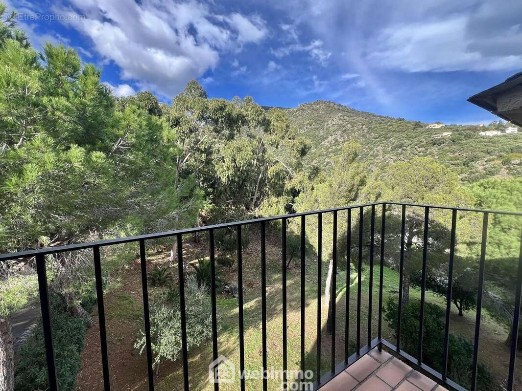Un balcon attenant à la cuisine proposant une vue montagne - Appartement à SAN-MARTINO-DI-LOTA