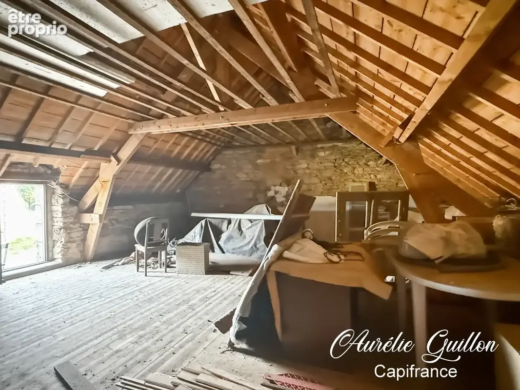 Le Roc-Saint-André – Maison en pierre 5 pièces 80 m2 avec beau potentiel - photo 13