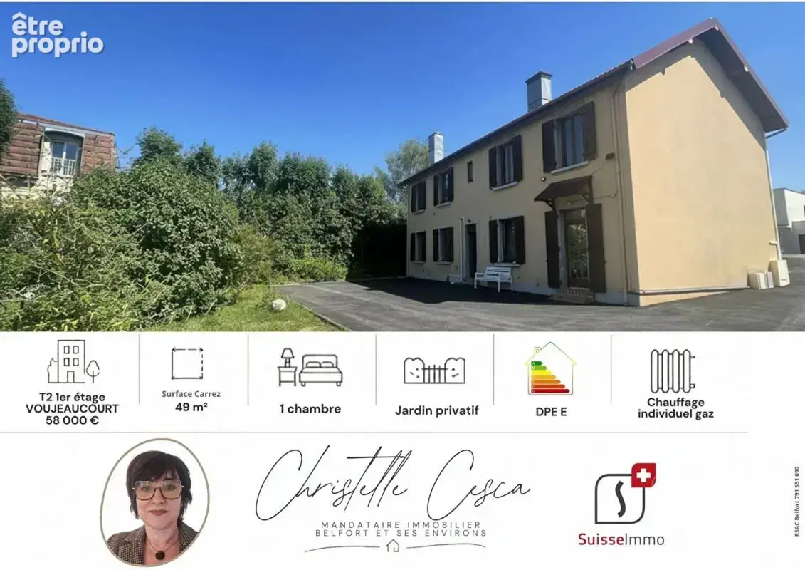 VOUJEAUCOURT - T2 avec jardin idéal 1er achat ou investissement - photo 1