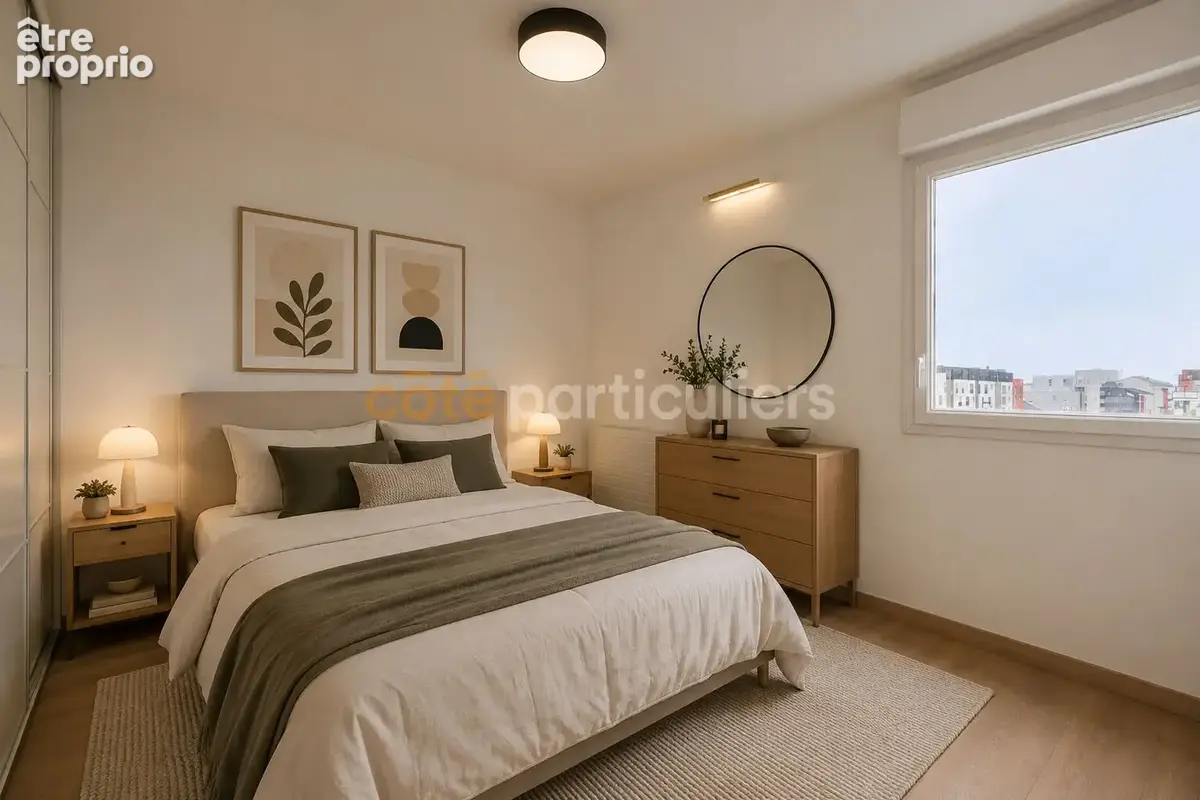 Nantes/ouest -- t3 -- 2 chambres -- balcon -- expo sud -- dernier etage - photo 9