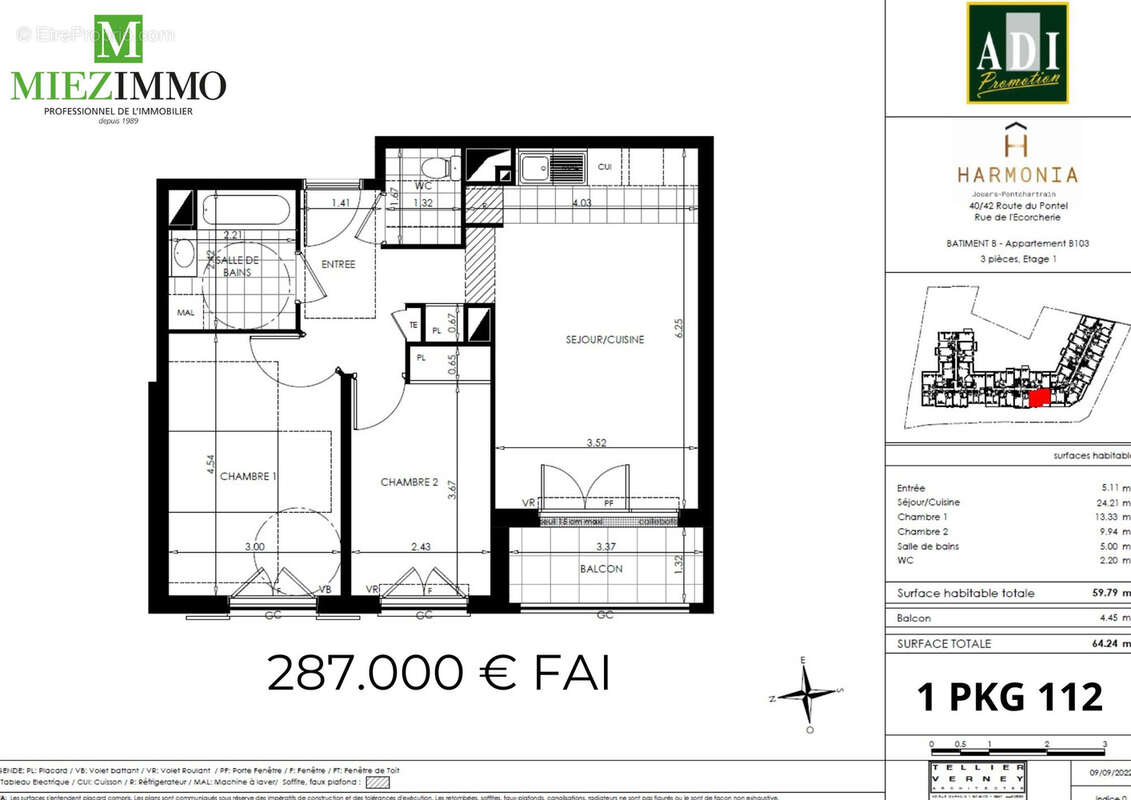 Appartement à JOUARS-PONTCHARTRAIN