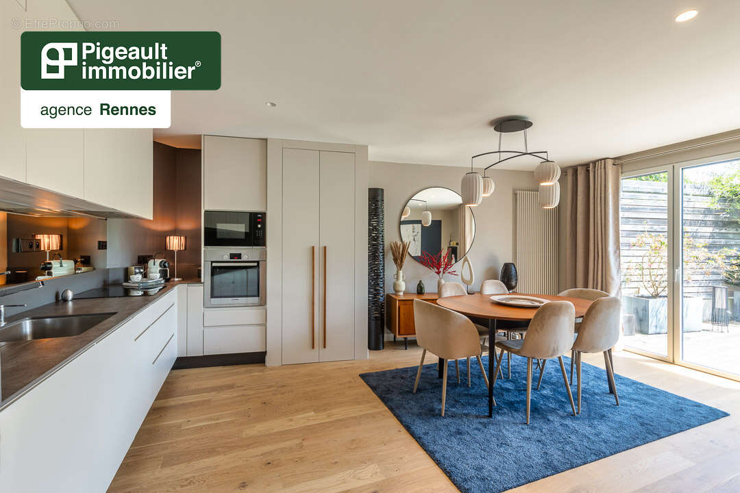 Appartement T4 à vendre - Rennes - Thabor - 3 chambres - Terrasse et jardin  - deux stationnements et un cellier - photo 2