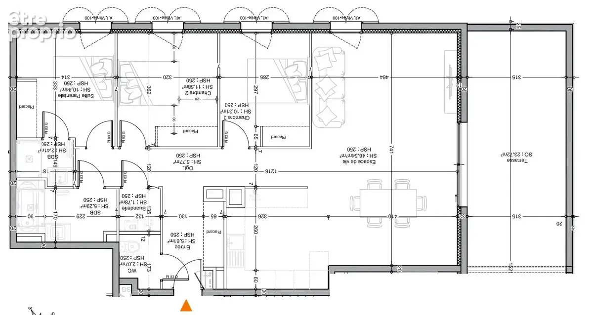 Appartement duplex 111,12m2 avec terrasse de 23,88m2 avec 2 places de parking - photo 10