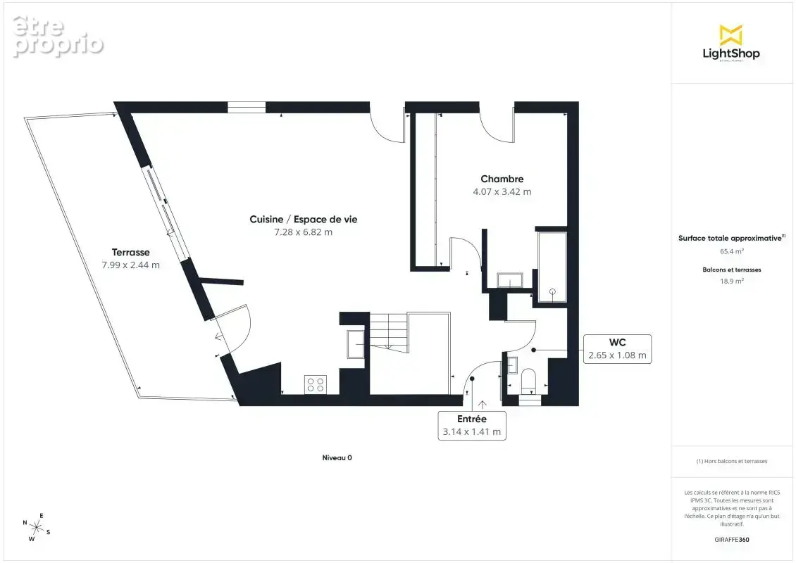 Duplex 3 pièces, 78 m² Carrez avec terrasses de 70 m², ascenseur, parking, mini piscine - Impasse Toubart, Cenon - photo 18
