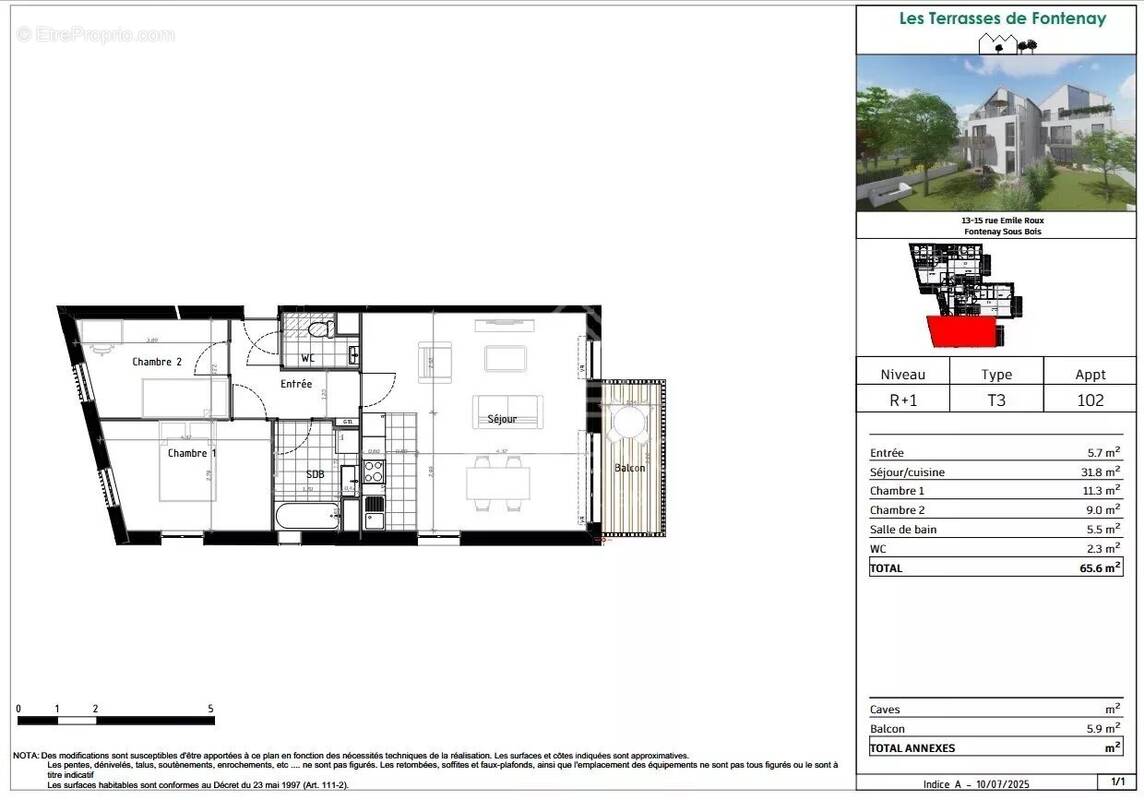 Appartement à FONTENAY-SOUS-BOIS