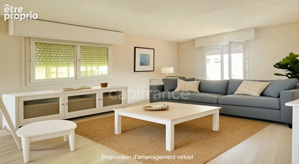LE HAILLAN - Spacieux T3 lumineux de 72 m² en rez-de-chaussée avec jardinet à jouissance exclusive, accès indépendant, cellier e - photo 2