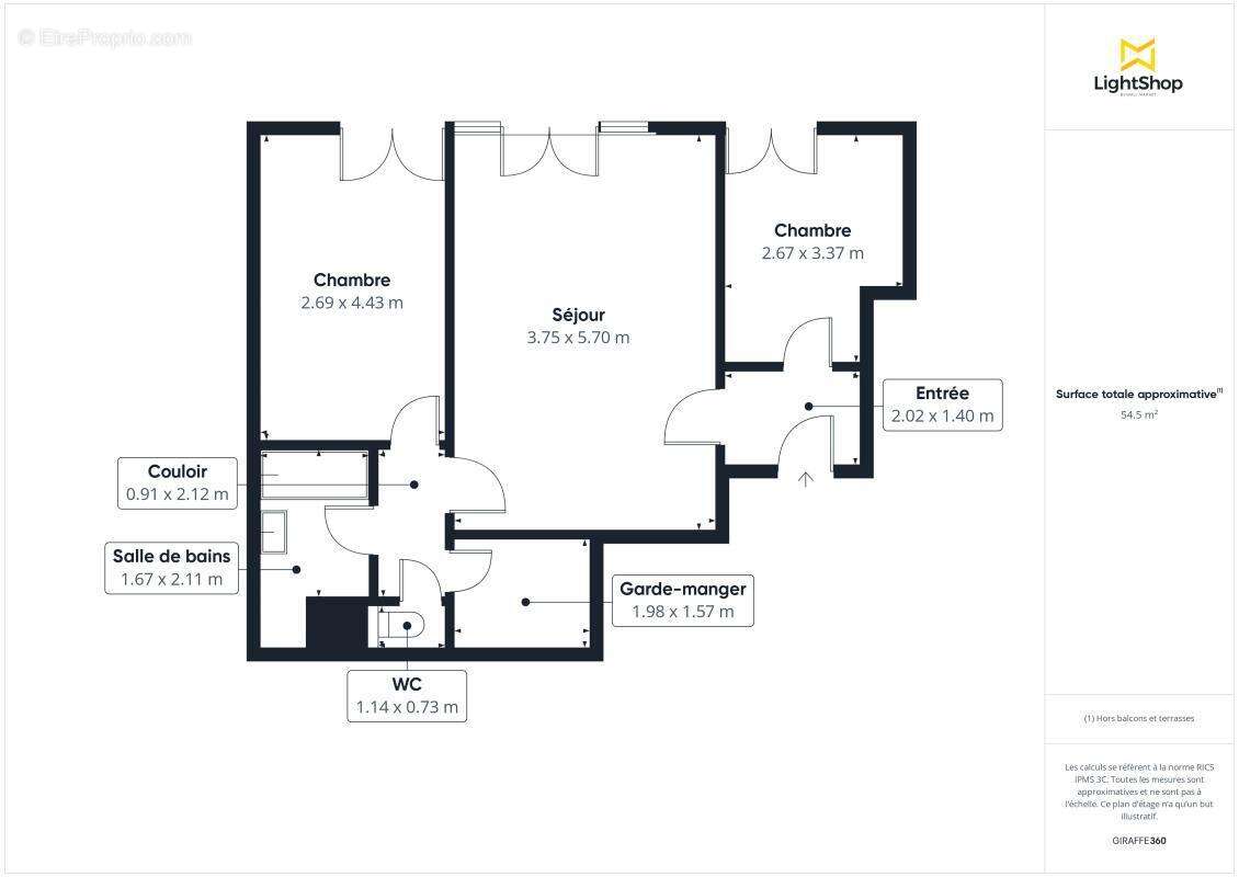 Appartement à PARIS-19E