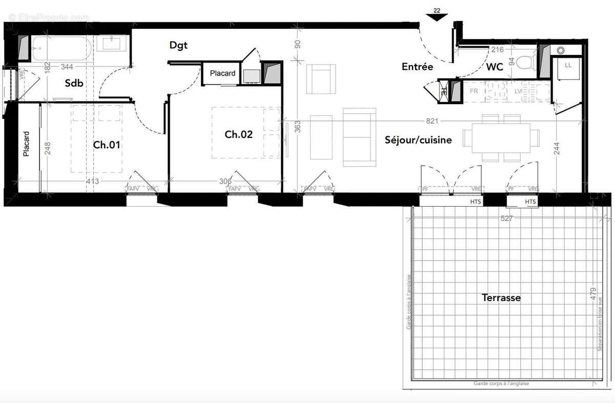Appartement à LE TAILLAN-MEDOC