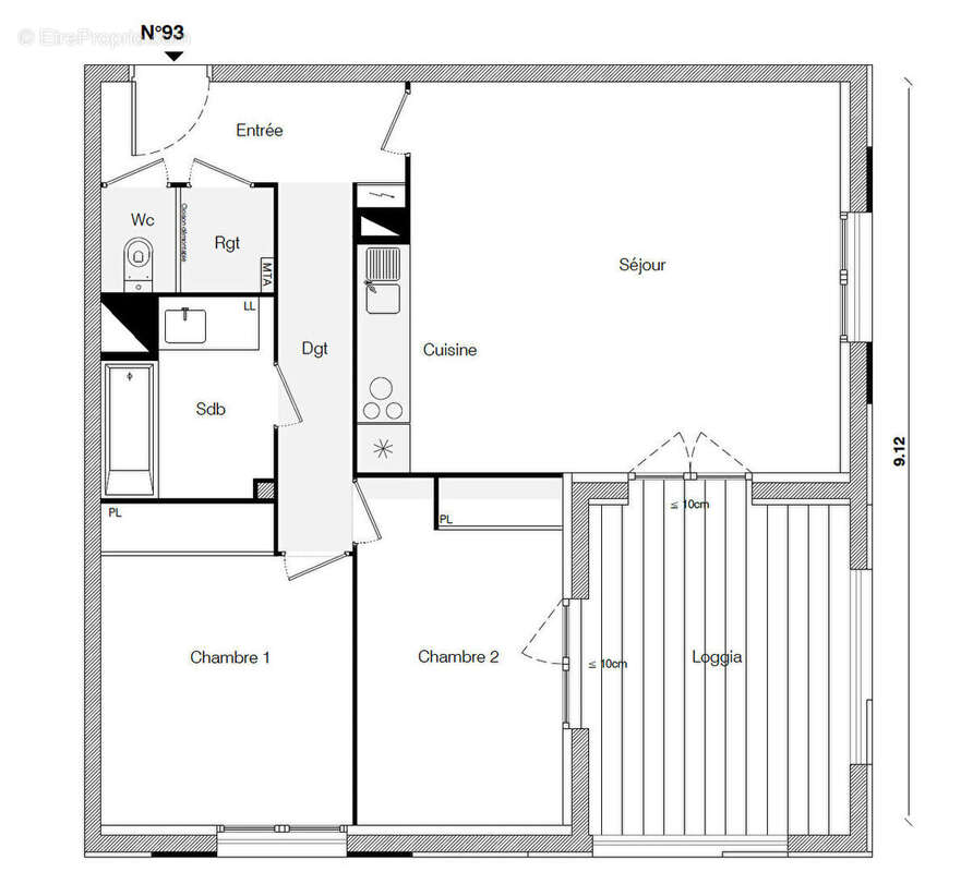Appartement Toulouse 3 pièce(s) 66.23 m2 - photo 10