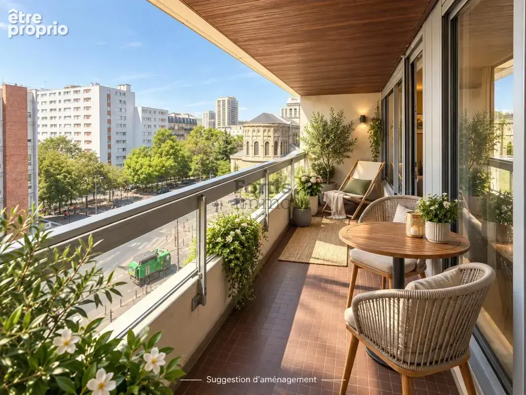 Paris 13  - quartier jeanne d'arc - 51,4m2 avec terrasse - photo 7