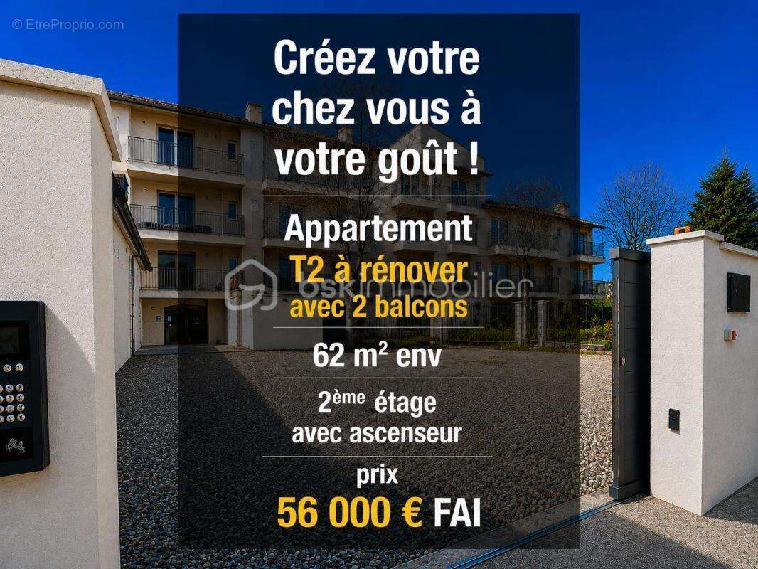 SAINT-CHRISTOL ((84) - Créez votre T2 sur mesure ! Plateau sous forme d'appartement de 62 m² env. situé au 2ème étage avec ascen - photo 2