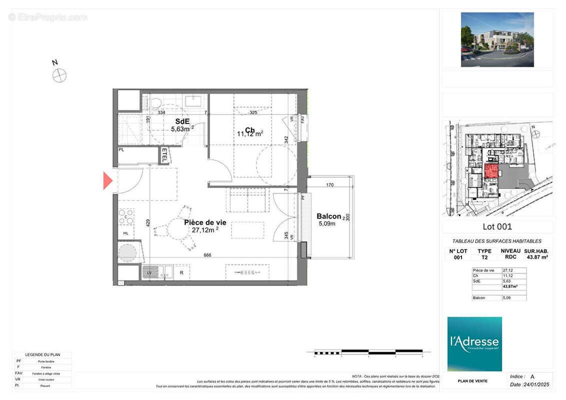 Appartement à FONTAINE-LA-MALLET