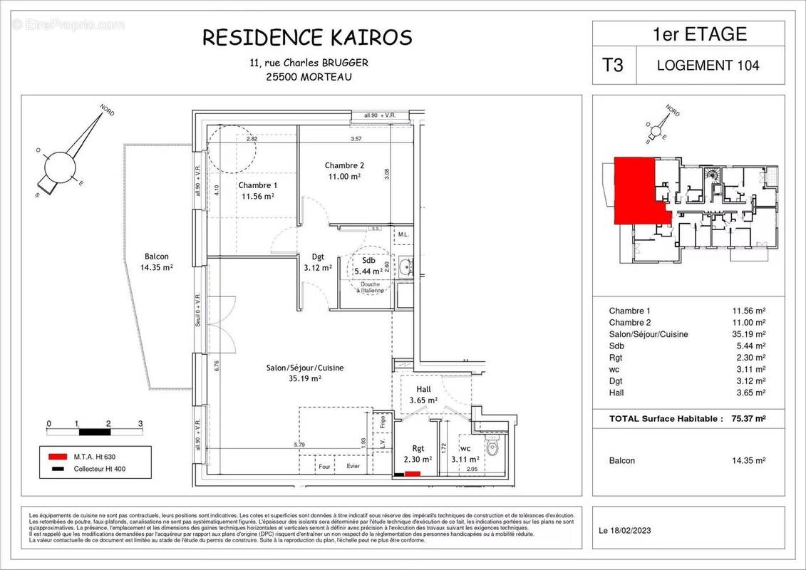 Appartement à MORTEAU