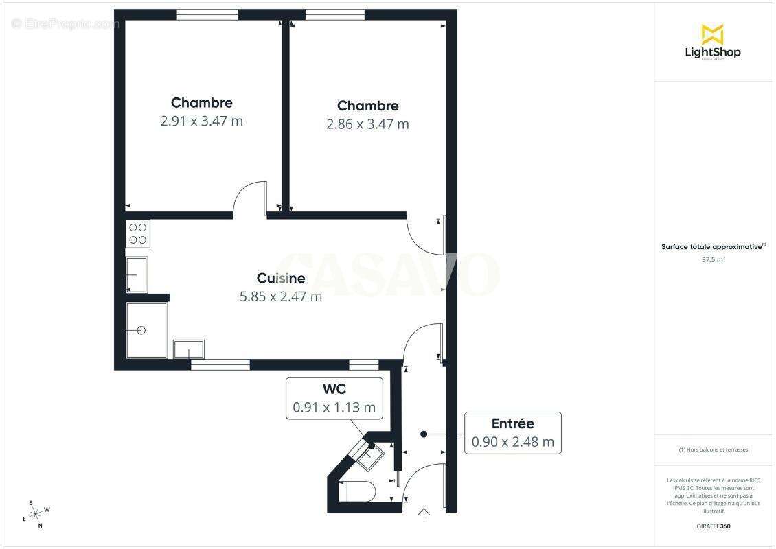 Vente Appartement 3 pièces de 38m² - 93200 Saint-Denis - photo 6