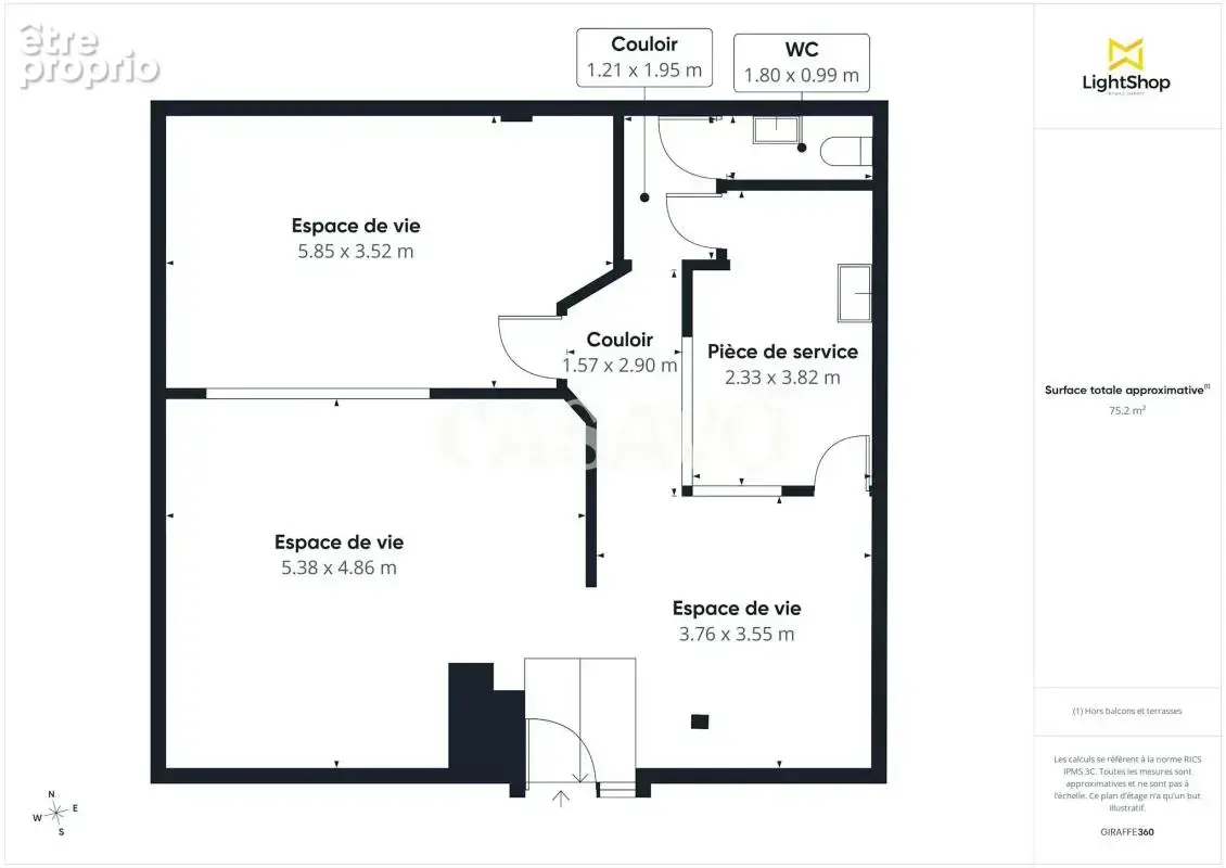 Local commercial de 77,7 m², bénéficiant d’une vitrine sur rue et d’un agencement offrant de nombreuses possibilités - photo 3