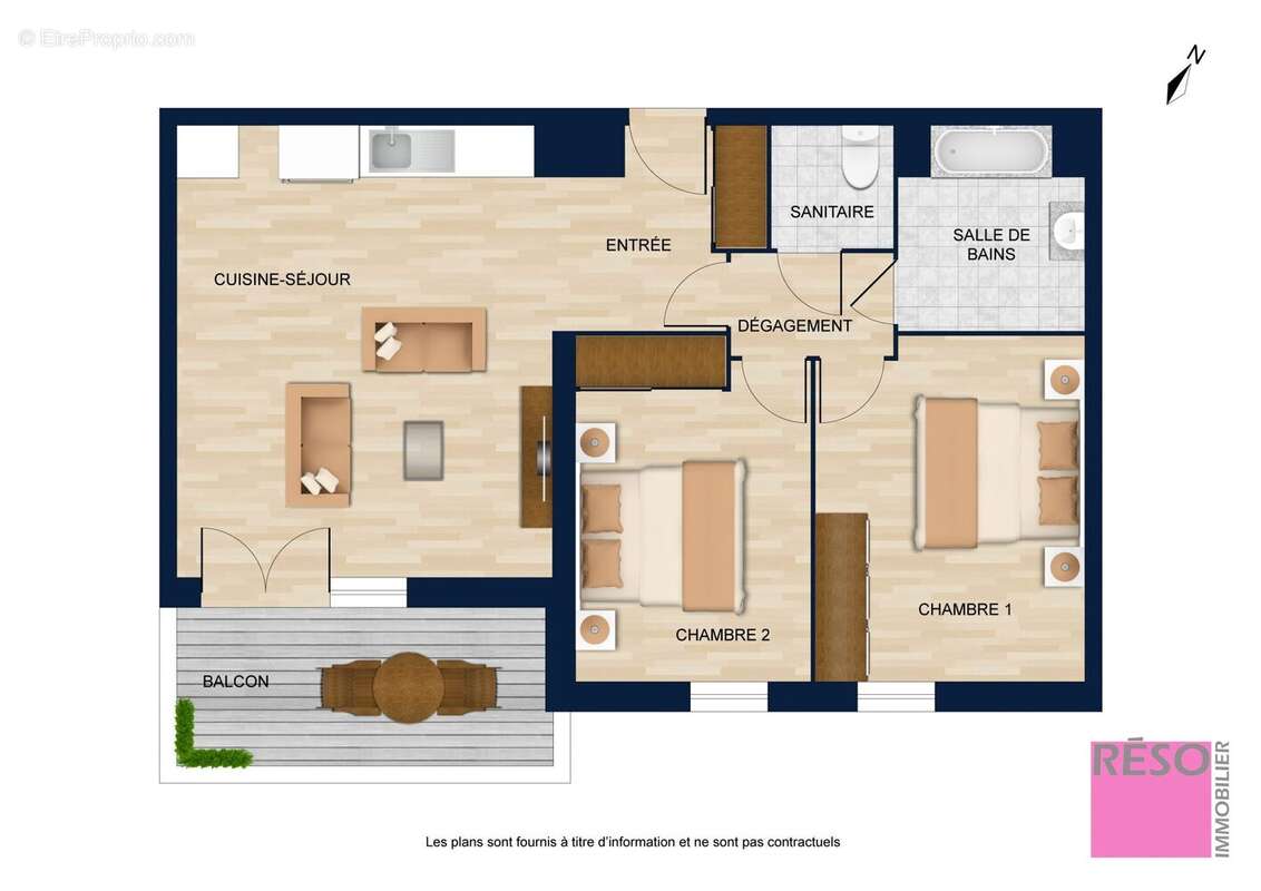 Appartement 59 m² à Annemasse  - photo 2