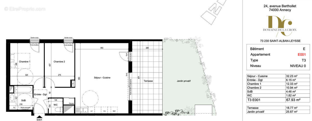 Appartement à SAINT-ALBAN-LEYSSE