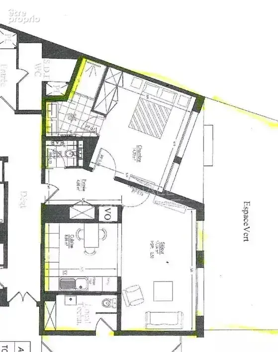 A vendre - 2 Pièces - Inkermann-  Jardin - Lycée Pasteur- Bon état - photo 13