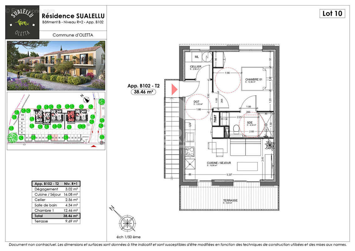 Appartement neuf T2 à vendre à Oletta - photo 2