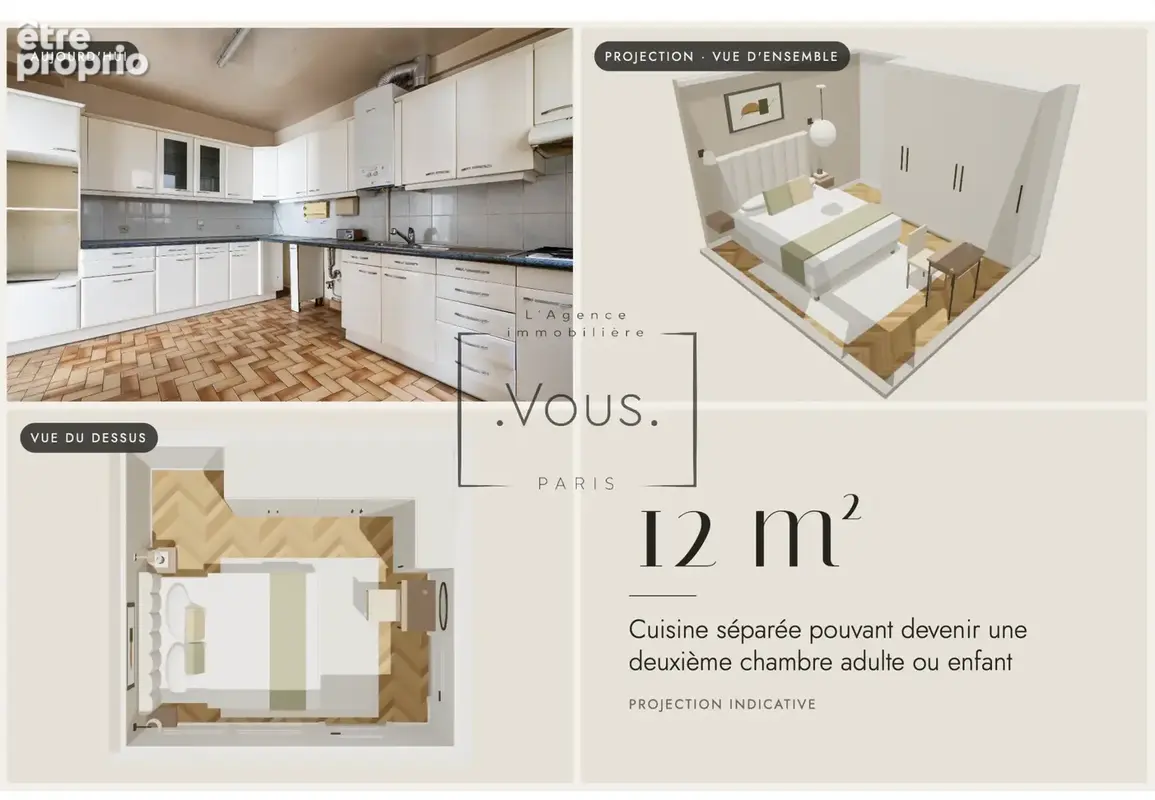 3/4  pièces avec potentiel de transformation, orienté Sud (Paris Xe) - photo 7