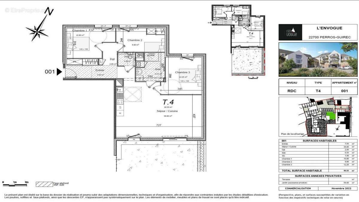 LOT N°001 - Appartement T4 " Résidence L'Envogue " à PERROS-GUIREC - photo 12