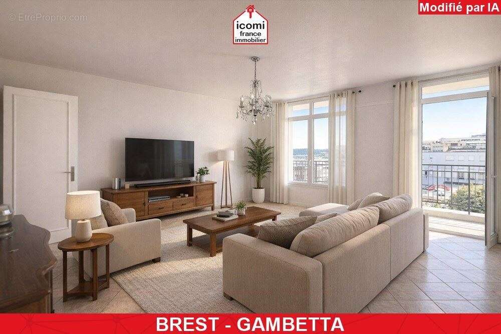 Finistere - brest (29200) - a vendre - appartement - t4 - 2 chambres - vue mer - dalle beton - ascenseur - proche gare - dpe d - - photo 4