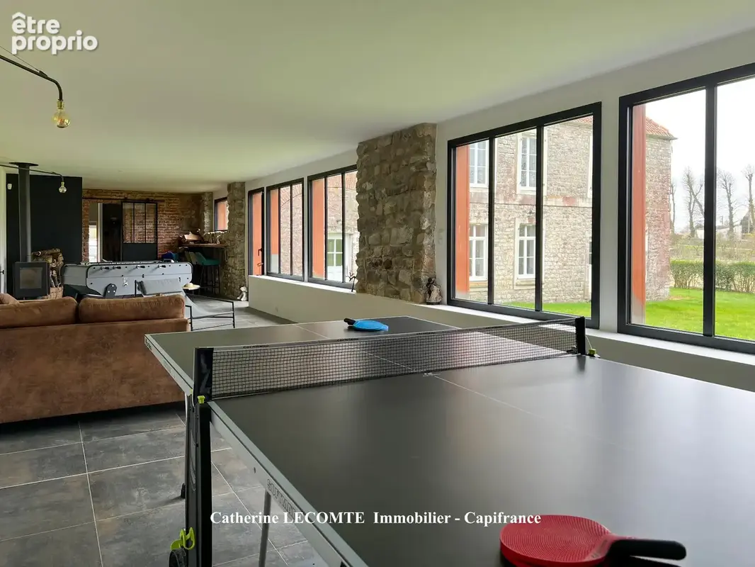 Réty - à vendre - demeure 10 pièces- 285 m2 - dépendances - terrain clos  2114 m2 - carport - photo 3