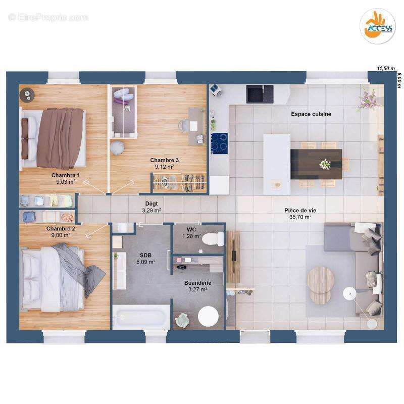 Maison 5 pièces 76 m2 - photo 6