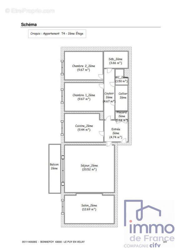 Appartement 80 m² à Le Puy-En-Velay  - photo 3