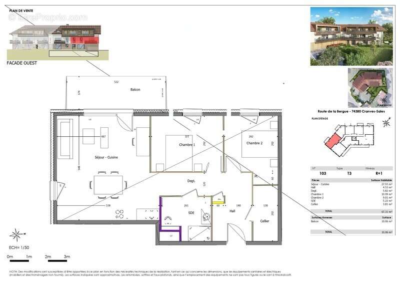Appartement à CRANVES-SALES