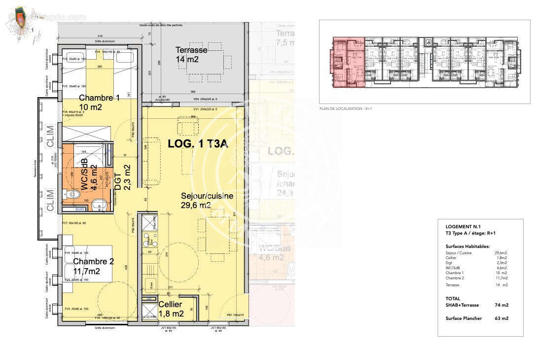 Appartement à REMIRE-MONTJOLY