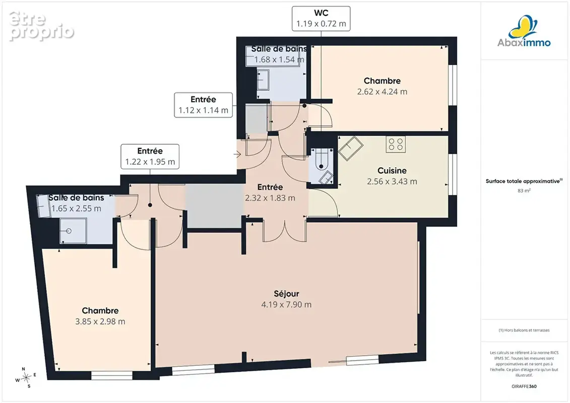 Appartement Ifs 4 pièces avec ascenseur, balcon et garage - photo 4