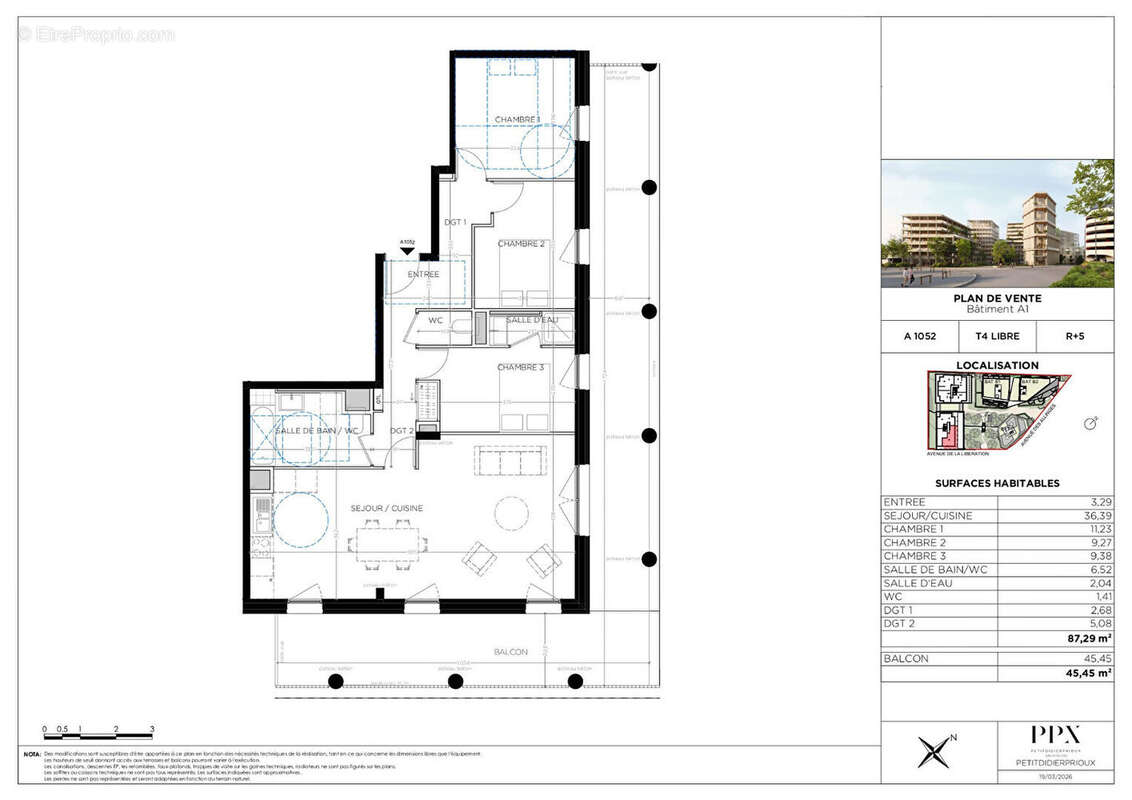 THONON LES BAINS - Appartement T4 - 87.29m² - photo 2