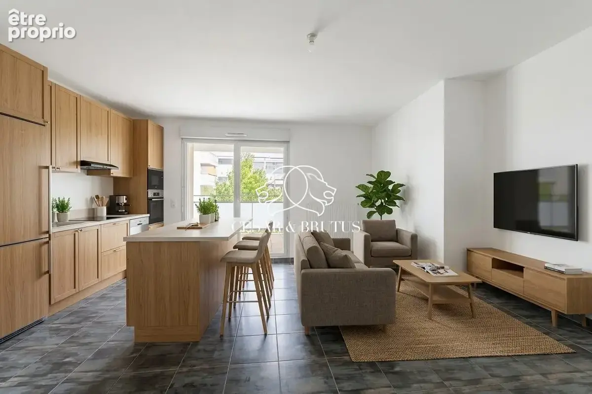 Aménagement virtuel - Appartement à VAULX-EN-VELIN