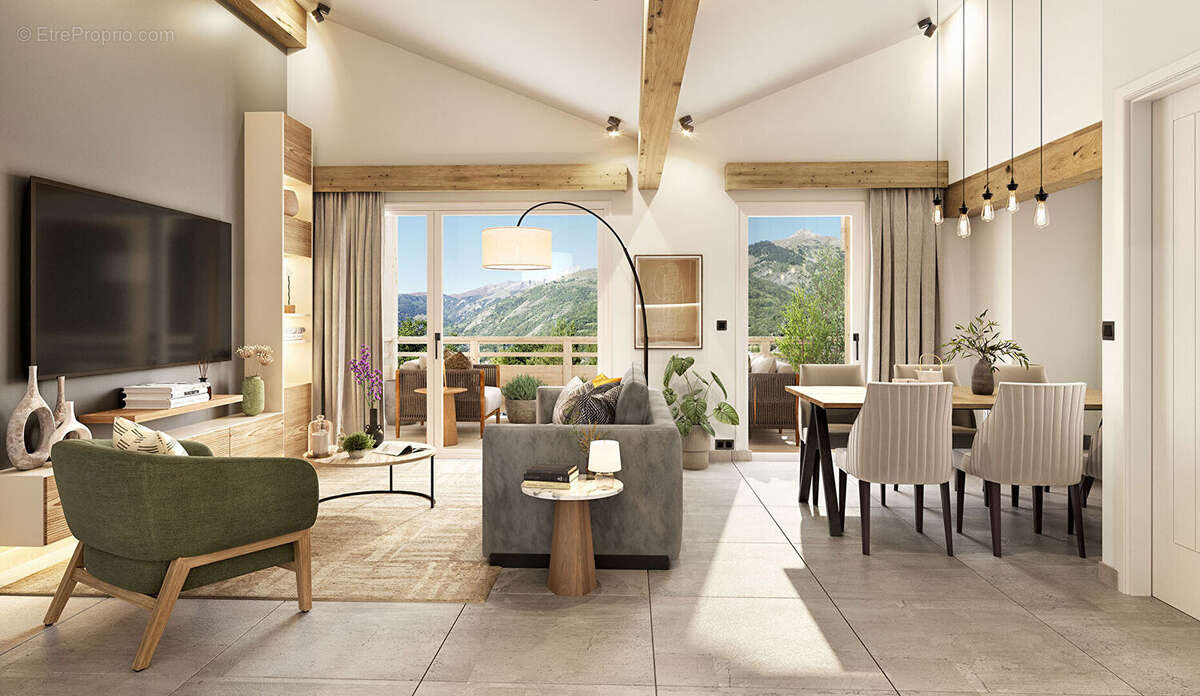 Appartement T3 , 72,8 m²  - Dernier étage avec de beaux volumes, Séez (centre village) - photo 5
