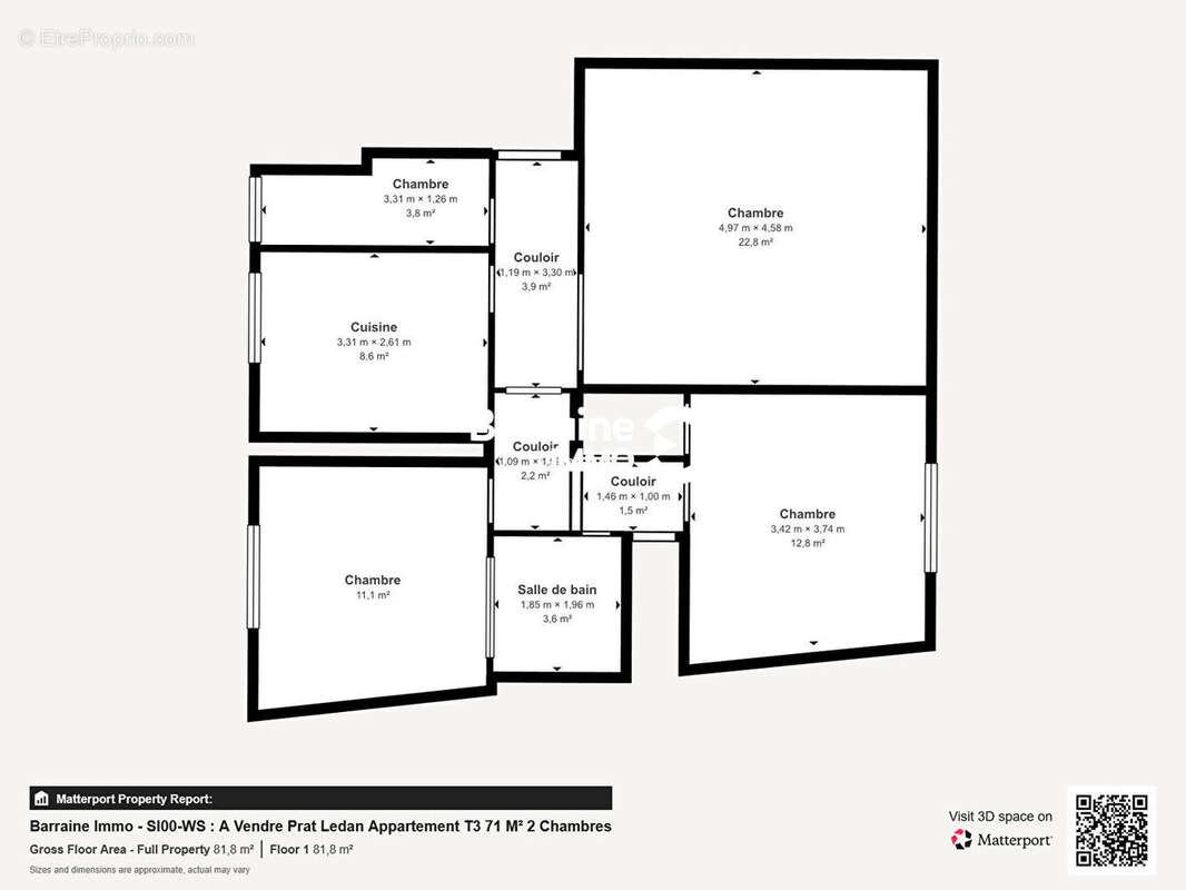 A vendre brest prat ledan appartement t3 71 m² habitables balcon - photo 13