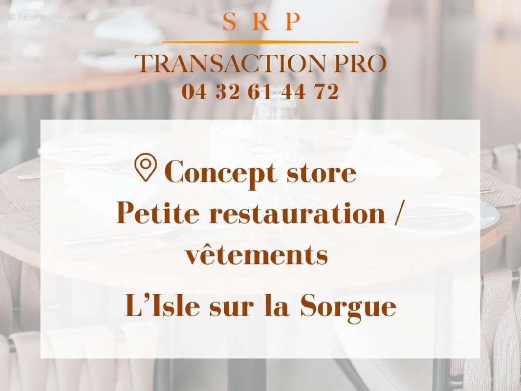 Commerce à L&#039;ISLE-SUR-LA-SORGUE