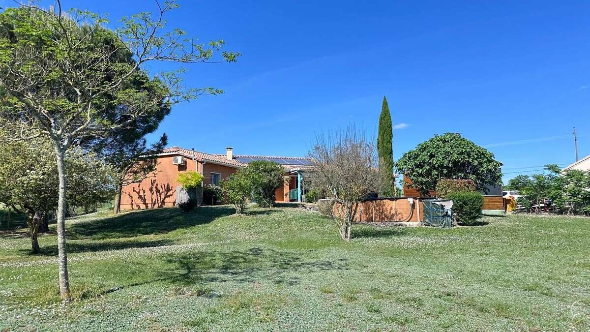 vue côté jardin - Maison à FAUX