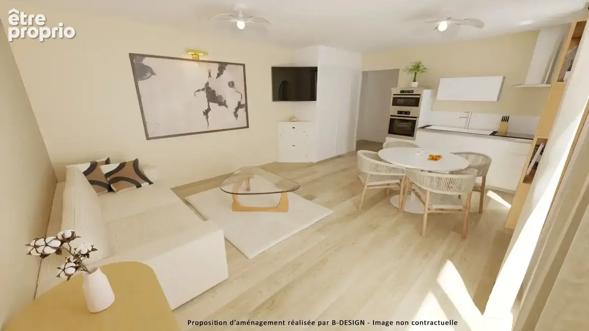 A vendre - appartement t2 + pk sous-sol - croix benite - photo 3